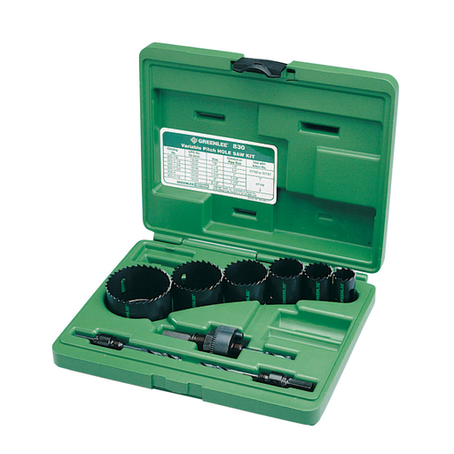 Mayer-DDS-Hole saw set with 3 stops for 1/2” - 2” conduit-1