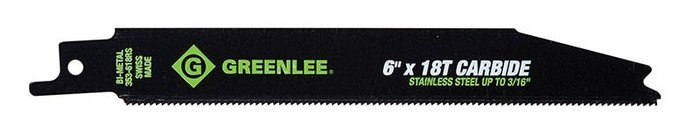 Product image for Greenlee 353-618RS Blade Pkg,Recip-6x 3/3/4 X .039 18tpi Carb