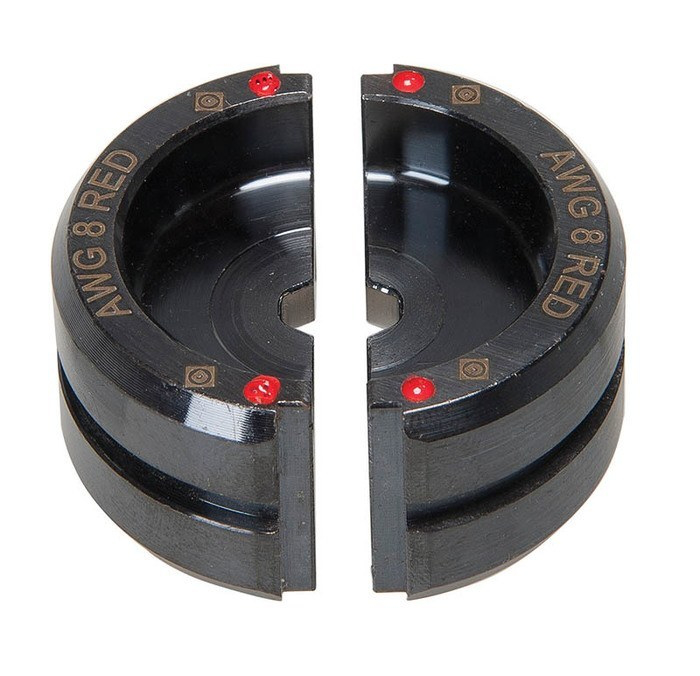 Product image for Greenlee KC22-8 Red Copper Crimping Tool Die