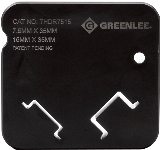 Product image for Greenlee Thdr7515 Dies, Din-7.5 & 15x35m15x35mm (Pkgd)