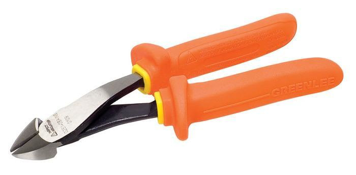 Product image for Greenlee 0251-08a-Ins Pliers, Diagonal, Angle 8",Insulated, Molded