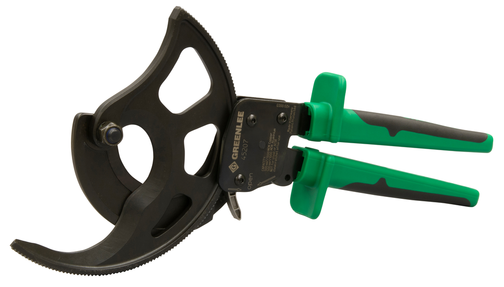 Product image for Greenlee 45207 11" 750 MCM Copper Ratchet Cable Cutter