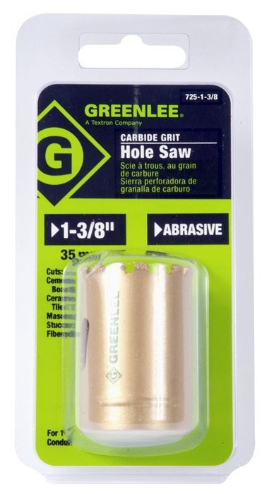 Product image for Greenlee 725-1-3/8 1-3/8" Tungsten Carbide Grit Variable Pitch Hole Saw