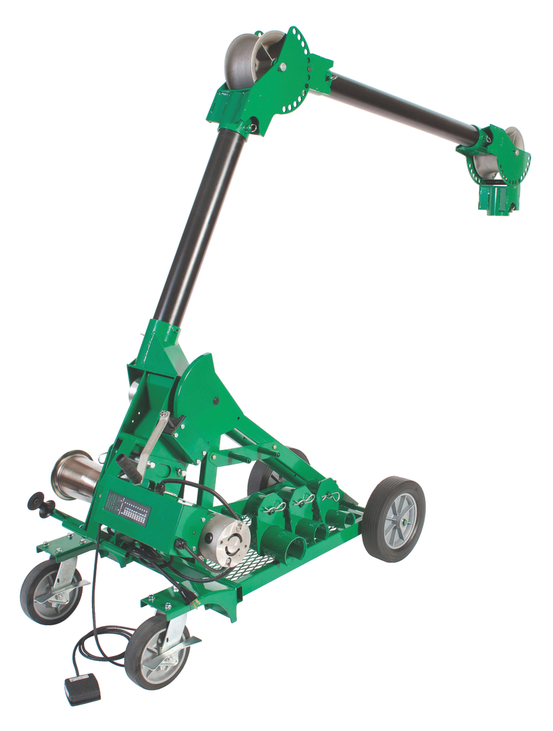 Product image for Greenlee 6906 1-1/2 Hp 120VAC 10000 lb Double Braided Polyester Composite Cable Puller
