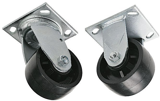 Product image for Greenlee 697 4" Diameter Molded Hard Caster, 2" Tread, 1600lb Capacity (Set of 4 Swivel)
