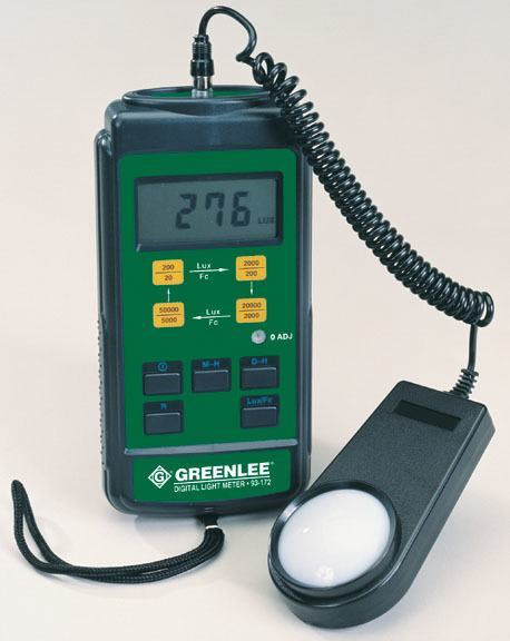 Product image for Greenlee 93-172 9 Volt Digital Light Meter