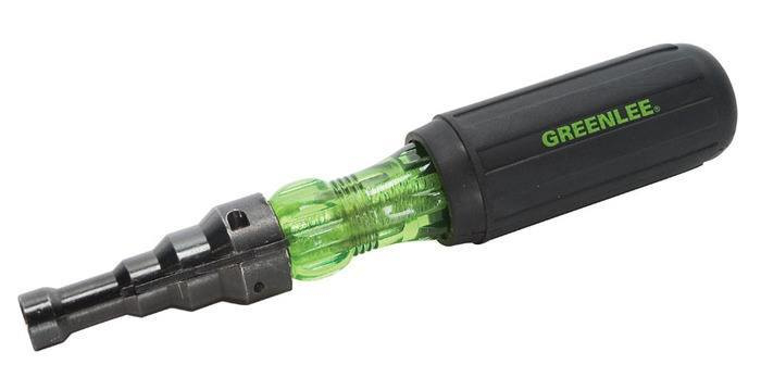 Product image for Greenlee 9753-11C 7-7/16 Inch Black/Green Conduit Reaming/Flat Screwdriver