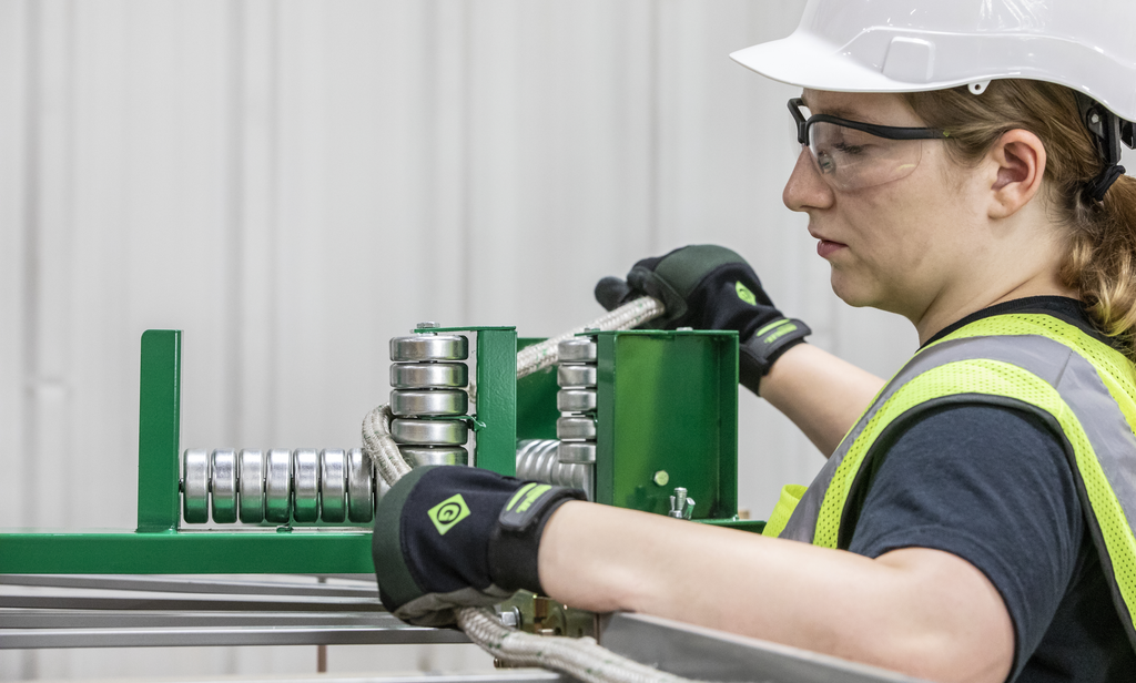 Product image for Greenlee 2036S Steel Ball Bearing Straight Cable Tray Roller