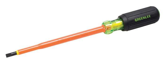 Product image for Greenlee 0153-22-Ins Screwdriver,Insulated,Cab,3/16"X6"
