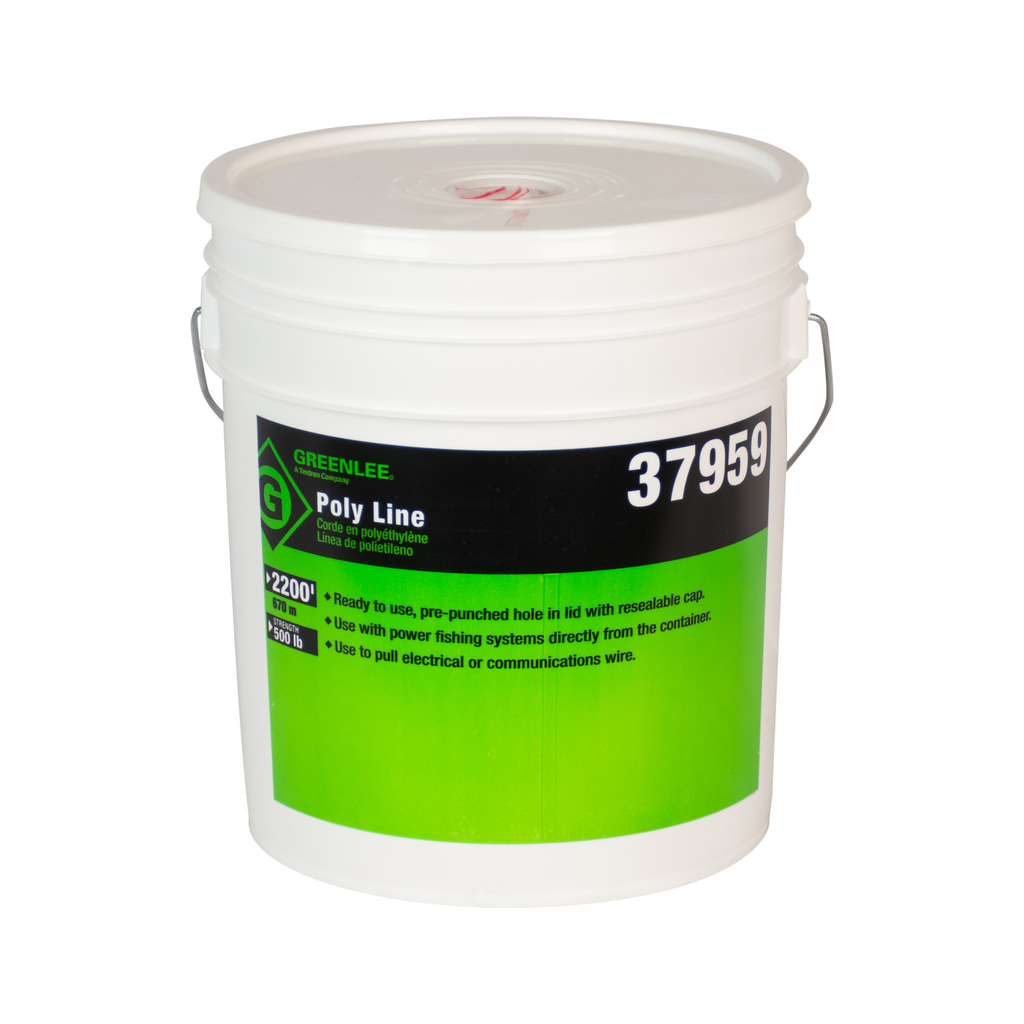 Product image for Greenlee 37959 2200ft 500lb Red Tracer Polyfiber Fishing System Poly Line