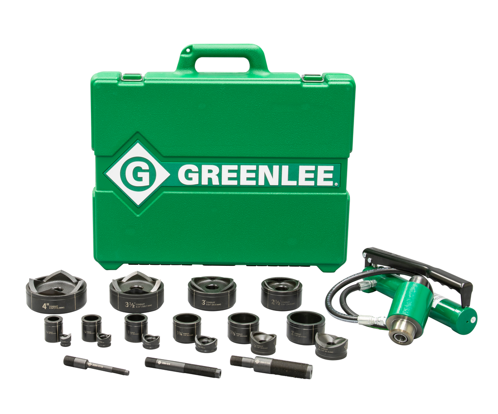 Product image for Greenlee 7310 1/2 to 4" Hydraulic Knockout Punch Driver Kit