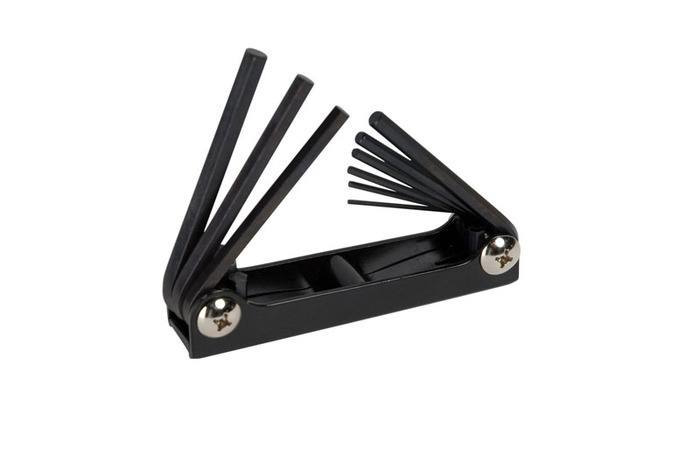 Product image for Greenlee 0254-11 4-3/8" 9-Piece Powder Coated Folding Hex Key Set