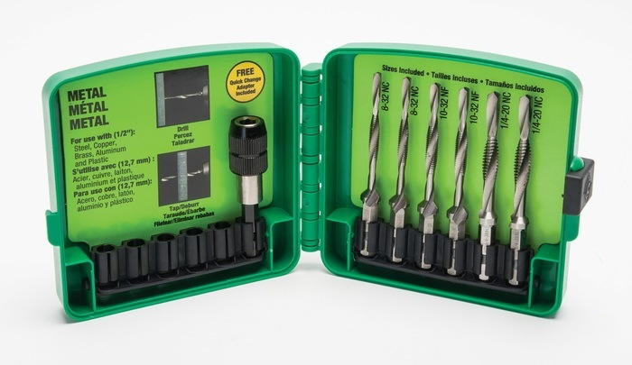 Product image for Greenlee LDTAPKIT 1-Piece High Speed Steel Long Drill/Tap Bit Kit