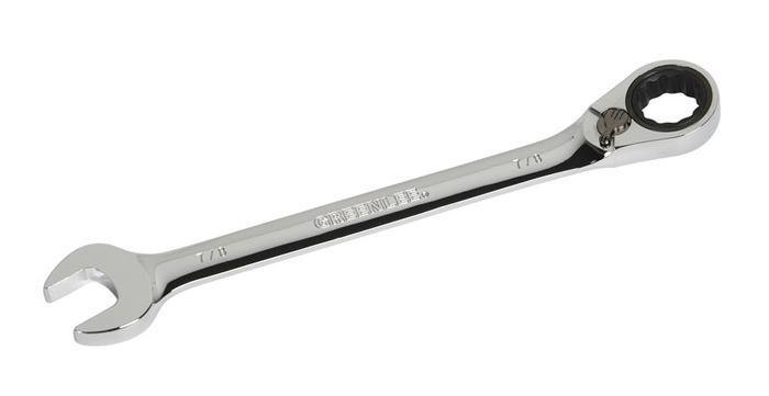 Product image for Greenlee 0354-21 7/8 Inch Polished Chrome Combination Ratcheting Wrench