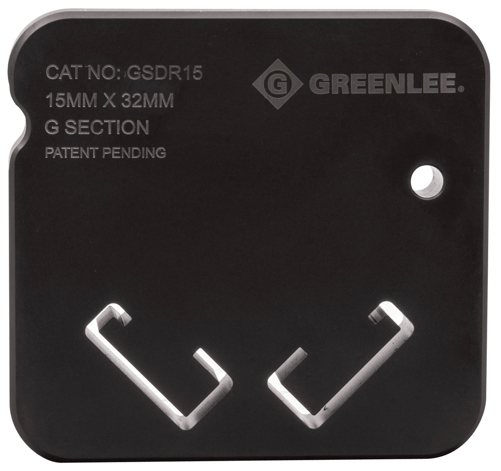 Product image for Greenlee Gsdr15 Dies, Din-G Section (Pkg(Pkgd)