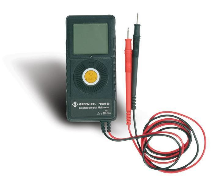 Product image for Greenlee PDMM-20 6/60/450 VAC/VDC Digital Pocket Multimeter