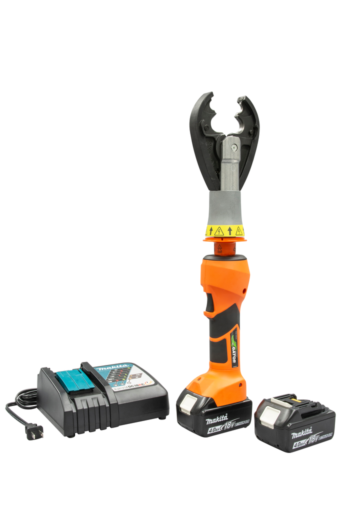 Product image for Greenlee EK425VXBDG11 6 Ton Insulated In-line Crimper with CJD3BG Head and 120V Charger