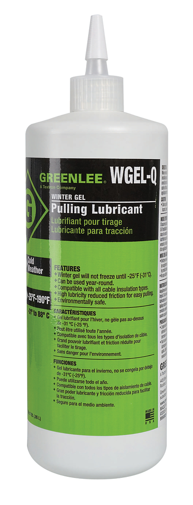 Product image for Greenlee Wgel-Q Lube,Winter Gel-1 Quart
