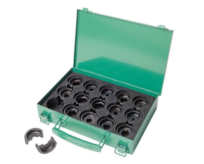 Product image for Greenlee K22S1GL 8 AWG to 600 MCM Copper Crimping Tool Die Set
