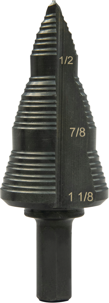 Product image for Greenlee 30008 1-1/8 x 2-15/16" Steel Self Feed Screw Point Step Bit