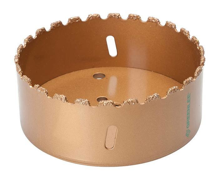 Product image for Greenlee 725-4-1/2 4-1/2" Tungsten Carbide Grit Variable Pitch Hole Saw