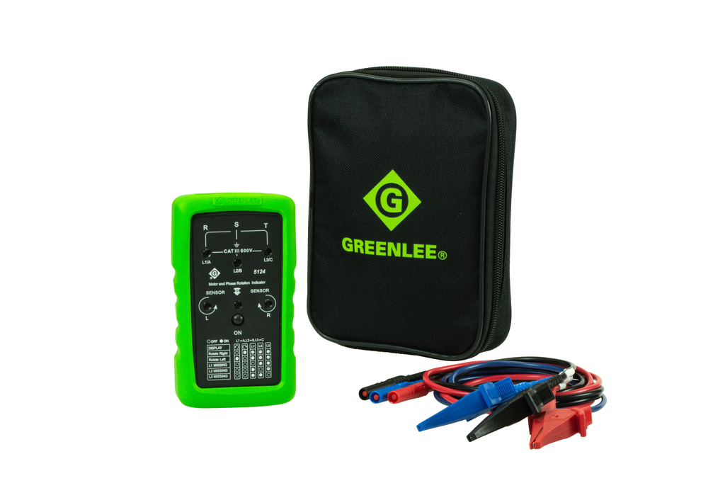 Product image for Greenlee 5124 Phase Sequence and Motor Rotation Meter