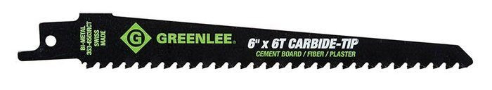 Product image for Greenlee 353-656 6 x 3/4 x 0.05" Bi-Metal Taper Back Reciprocating Saw Blade