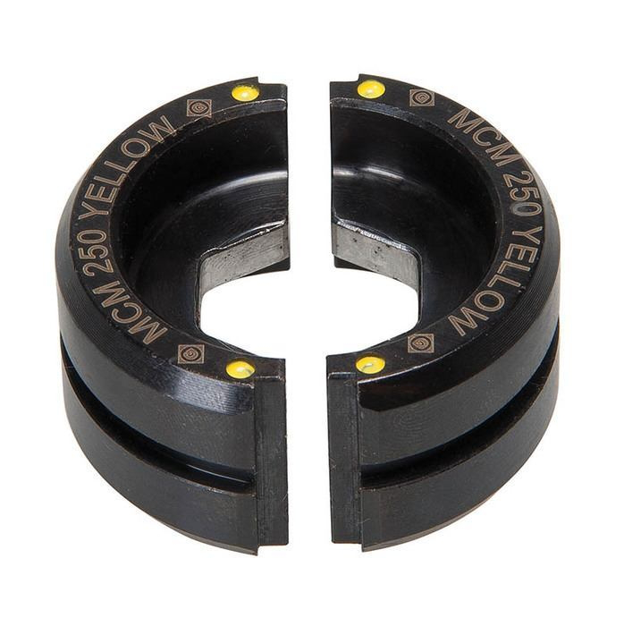 Product image for Greenlee KC22-250 Yellow Copper Crimping Tool Die