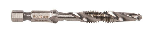 Greenlee DTAP5/16-18 Drill/Tap Bit, 5/16-18 Product image for Greenlee DTAP5/16-18 Drill/Tap Bit, 5/16-18