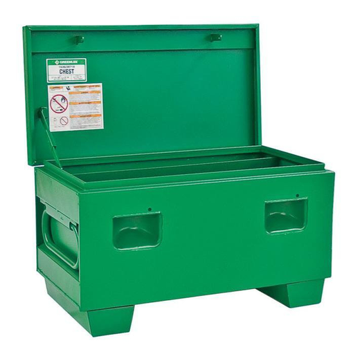 Product image for Greenlee 1636 6.7 cu.ft Heavy Duty Jobsite Chest, 16ga Steel, Steel Recessed/Concealed Lock Protection, 17"H x 36"W x 19"D