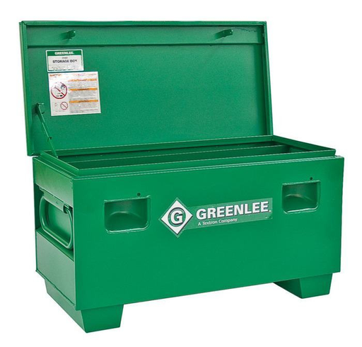 Product image for Greenlee 2142 9.7 cu.ft Heavy Duty Jobsite Chest, 16ga Steel, Steel Recessed/Concealed Lock Protection, 20"H x 42"W x 20"D