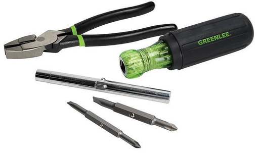 Product image for Greenlee 0159-42 2pc Tool Kit, w/ Side-Cutting Pliers & 6-in-1 Multi-Tool