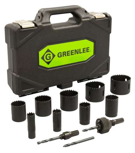 Greenlee 891 Bi-Metal 12-Piece Electrician Plumber Hole Saw Kit Product image for Greenlee 891 Bi-Metal 12-Piece Electrician Plumber Hole Saw Kit