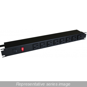 20A RACK MOUNT, 6 REC ON REAR, Outlet Strip Type - 19-inch Rack-Mount