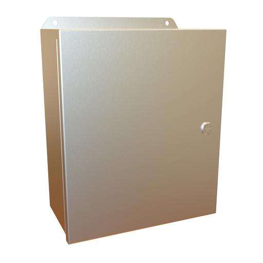 Product image for Hammond Manufacturing EJ12105SS 10 x 5 x 12 Inch NEMA 4X Brushed 304 Stainless Steel 1-Door Enclosure with Panel