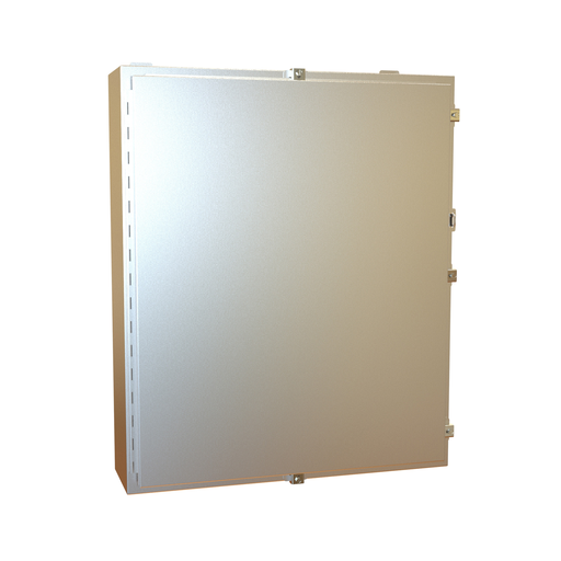 Product image for Hammond Manufacturing 1418N4SSM8 30 x 8 x 36 Inch NEMA 4X Brushed 304 Stainless Steel 1-Door Enclosure with Panel