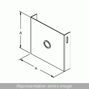 Hammond Manufacturing CWCP8 8 x 8 Inch Knockout Closure Plate Product image for Hammond Manufacturing CWCP8 8 x 8 Inch Knockout Closure Plate