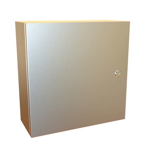Product image for Hammond Manufacturing EN4SD16166S16 16 x 6 x 16 Inch NEMA 4X Brushed 316 Stainless Steel 1-Door Enclosure