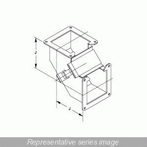 Product image for HMND 1485F9P 90 " ELBOW INSIDE OPEN