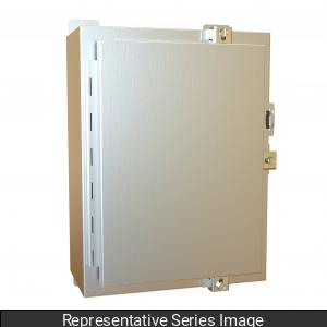 Product image for Hammond Manufacturing 1418N4S16C6 16 x 6 x 20 Inch NEMA 4X Brushed 316 Stainless Steel 1-Door Enclosure with Panel