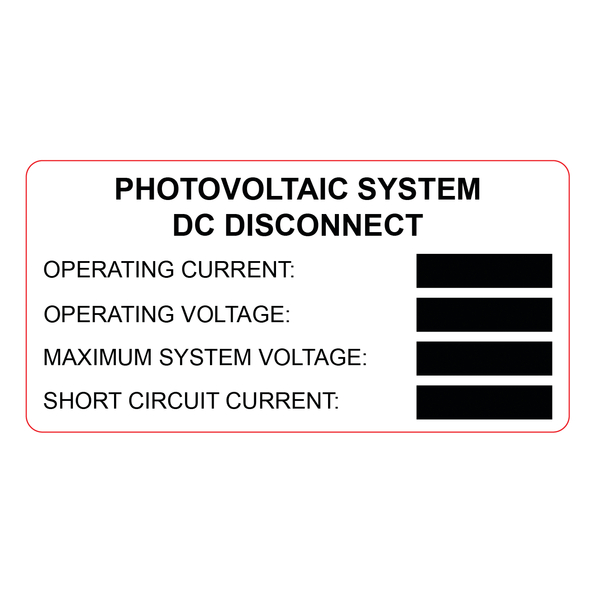 Product image for TYN 596-00865 DC DISCONNECT 4" X 2"