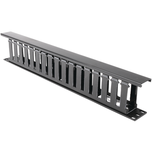 Product image for Hellermann Tyton WMBP1 1 Rack Unit 1-Side Black Front Horizontal Wire Manager