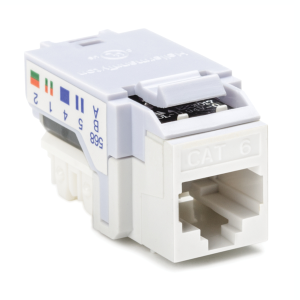 Product image for TYN RJ45FC6-W CAT 6 mod. keystone j