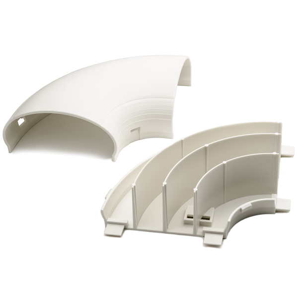 Product image for TYN MCRFW-FE Flat elbow - Office Wh