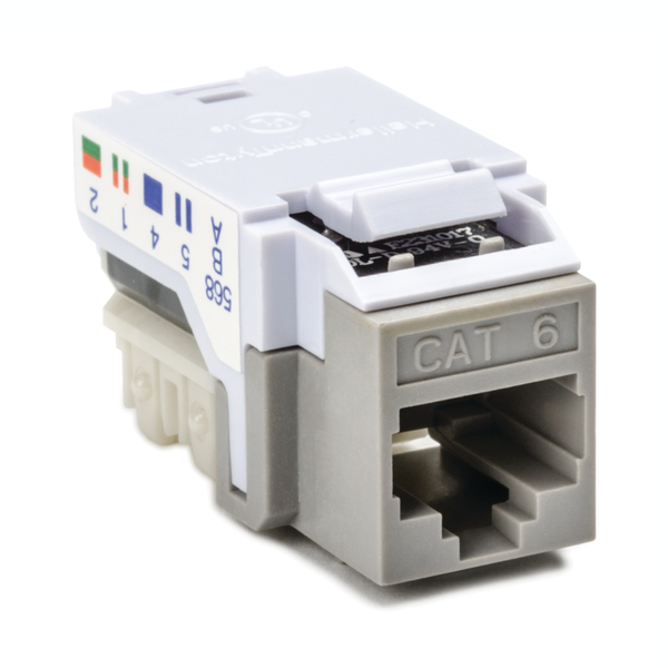 Product image for TYN RJ45FC6-GRY CAT 6 mod. keystone