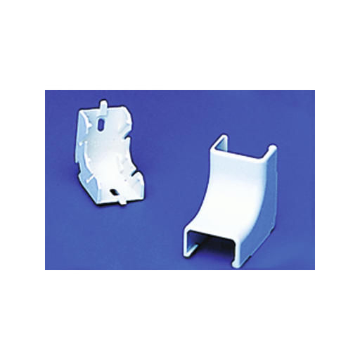 Internal Corner Cover, 3/4", 1" Bend Radius, PVC, White, 1/bag