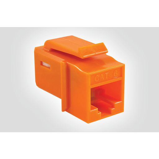 GST Category 6 UTP Modular Keystone Jack, Plenum Rated, Orange, 1/bag