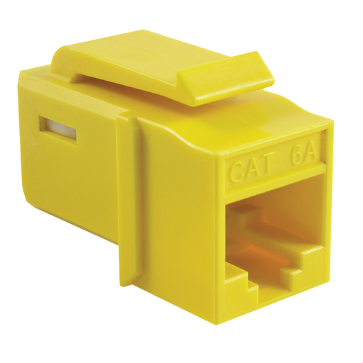 GST Category 6A UTP Modular Keystone Jack, Plenum Rated, Yellow, 1/pkg