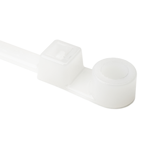 1-Pc Cable Tie/Screw Mount, 8.5" Long, #10 Screw, 1.8" Max Bundle Dia, 50lb, PA66, Natural, 100/pkg