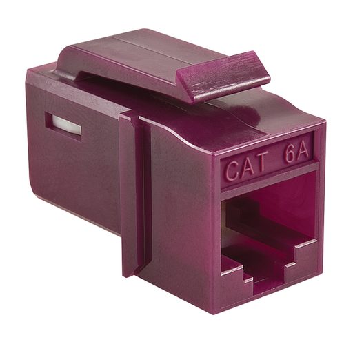 GST Category 6A UTP Modular Keystone Jack, Plenum Rated, Violet, 1/bag
